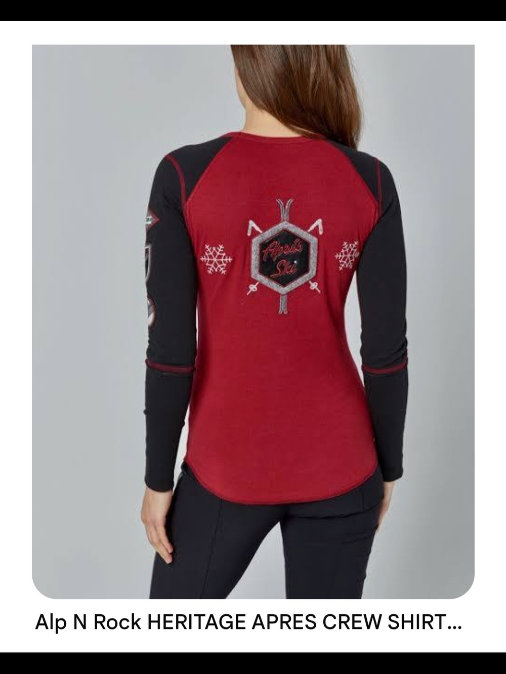 Alp N Rock Heritage Apres Canada Crew Henley Long Sleeve Top - Picture 13 of 14